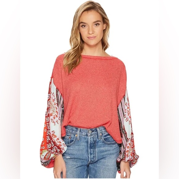 Free People We the Free Blossom Thermal - Red - Picture 6 of 6